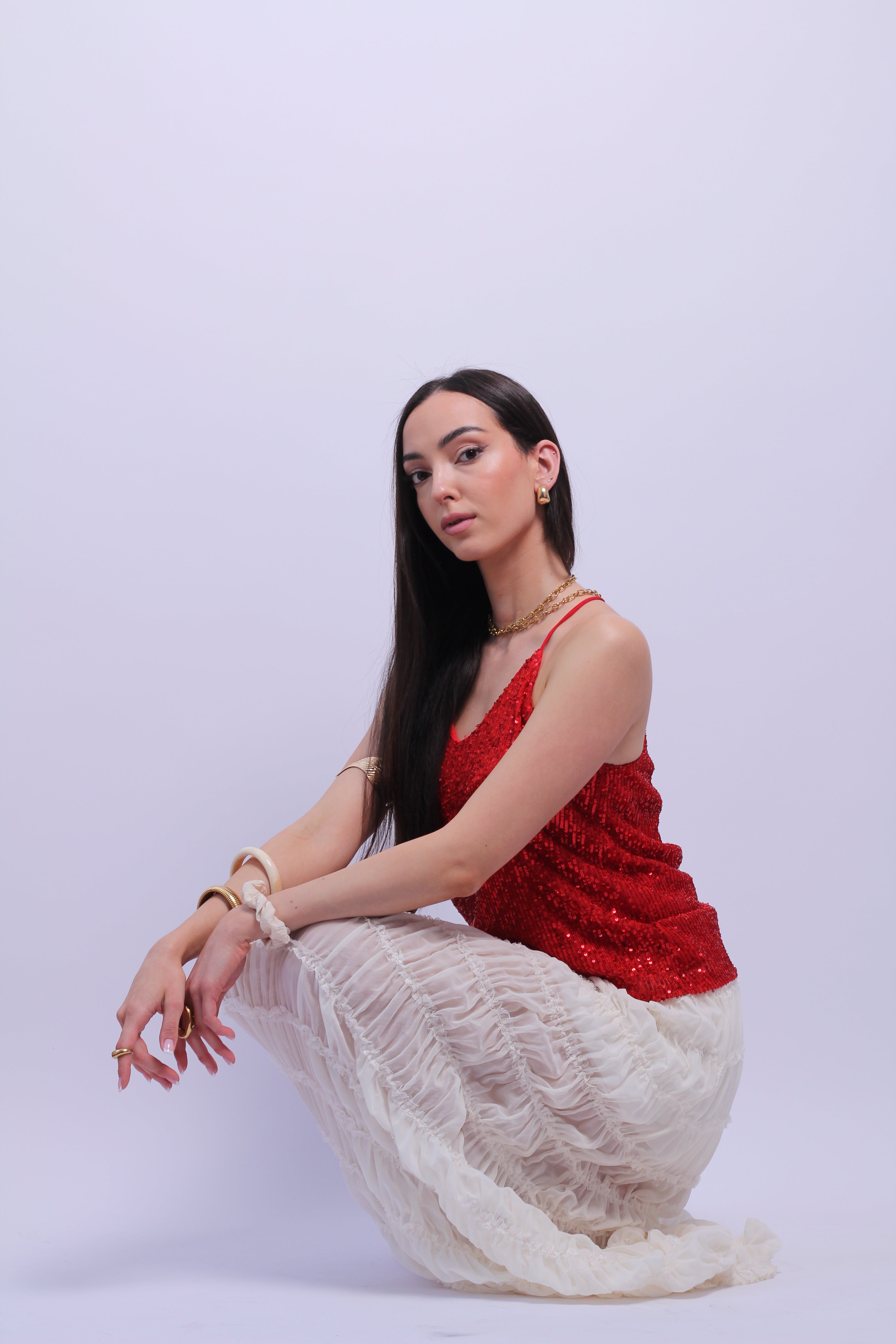 Cherry sequin top