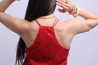 Cherry sequin top