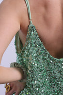 Mint sequin top